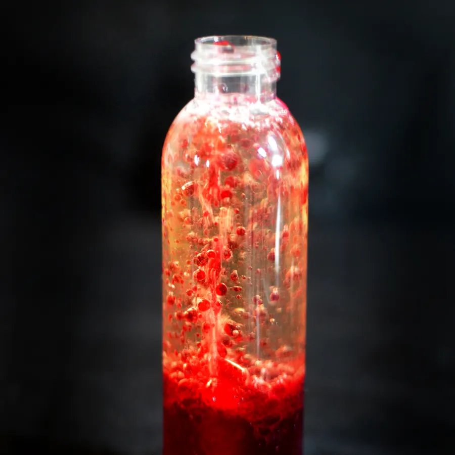 A bubbling lava lamp science project